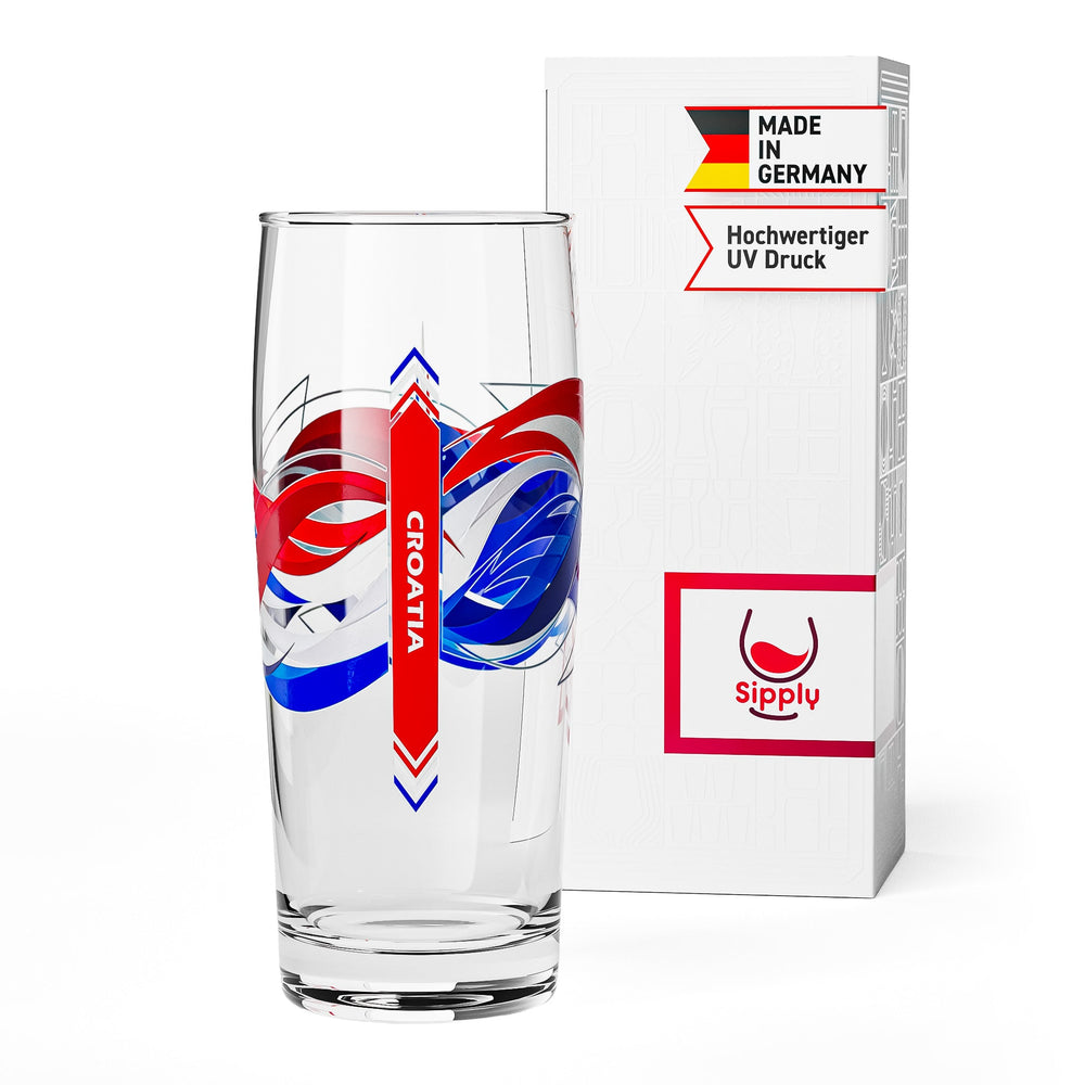 Sipply Szklanka do piwa Willibecher 0,3l z flagą Chorwacji