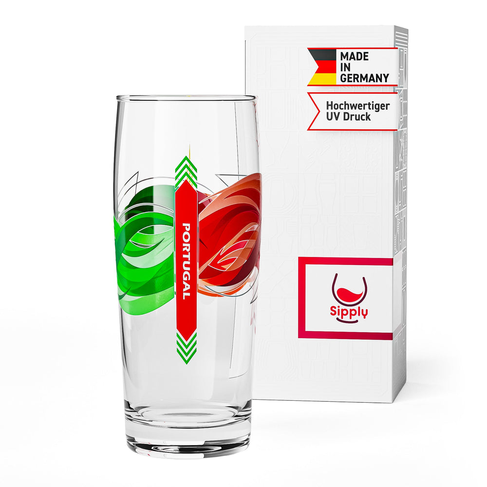 Szklanka do piwa Sipply Willibecher 0,3l z flagą Twojego kraju Portugalia