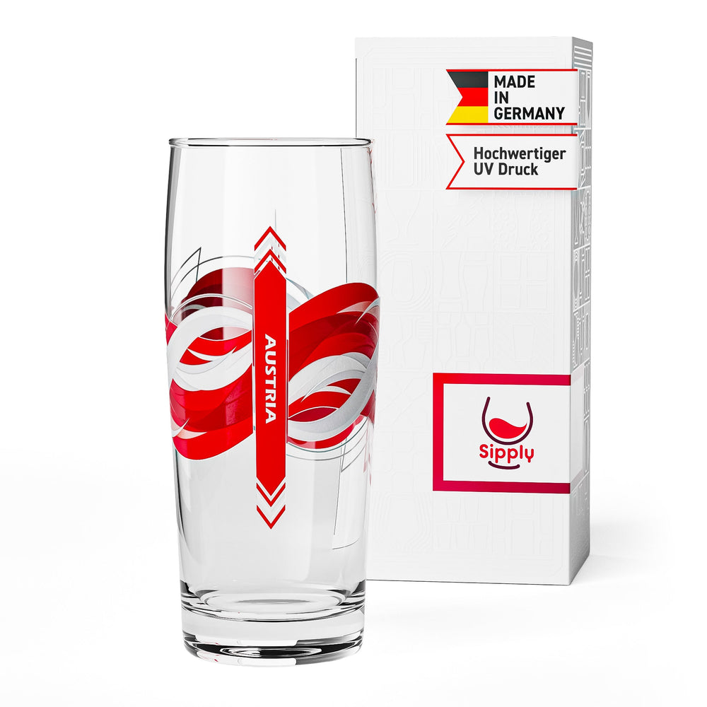 Szklanka do piwa Sipply Willibecher 0,3l z flagą Twojego kraju Austria