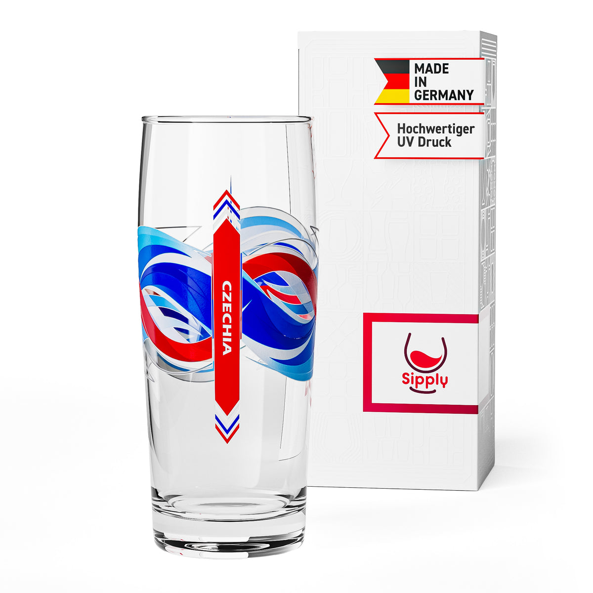 Kieliszek do piwa Sipply Willibecher 0,5 l z flagą Czechosłowacji