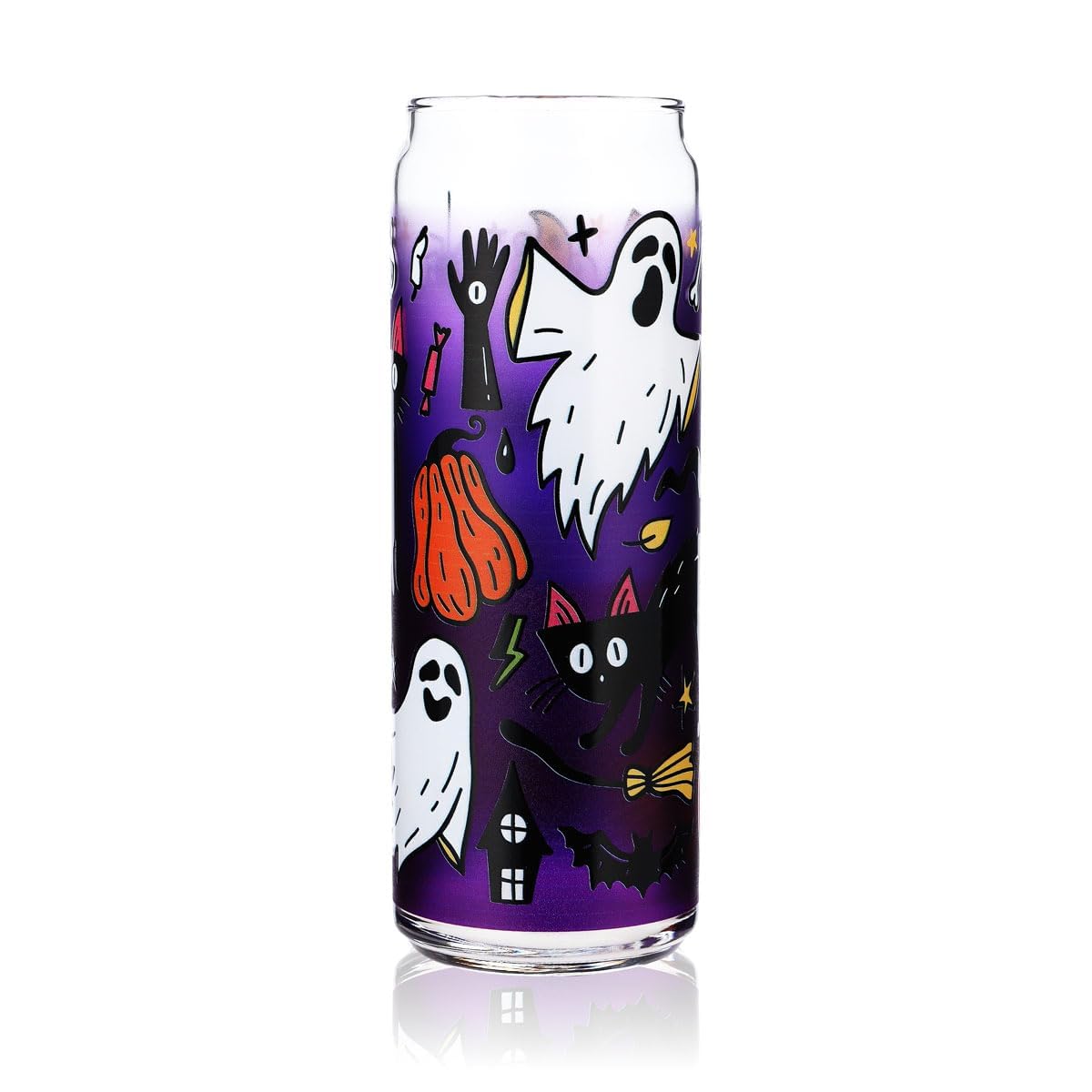 6x szklanka Sipply Can Glass z motywem Halloween Spooky jako nadruk UV 370ml – Widok 2