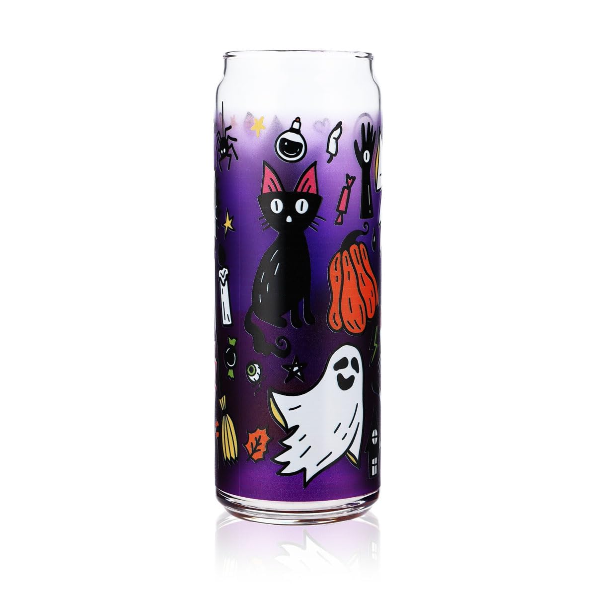 6x szklanka Sipply Can Glass z motywem Halloween Spooky jako nadruk UV 370ml – Widok 3