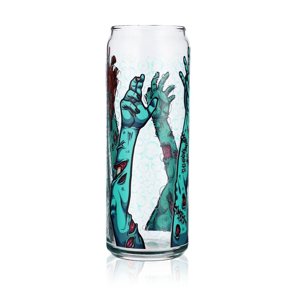 6x Szklanka Sipply z motywem Halloween Zombie Arms, nadruk UV, Can Glass 370ml – Widok 3