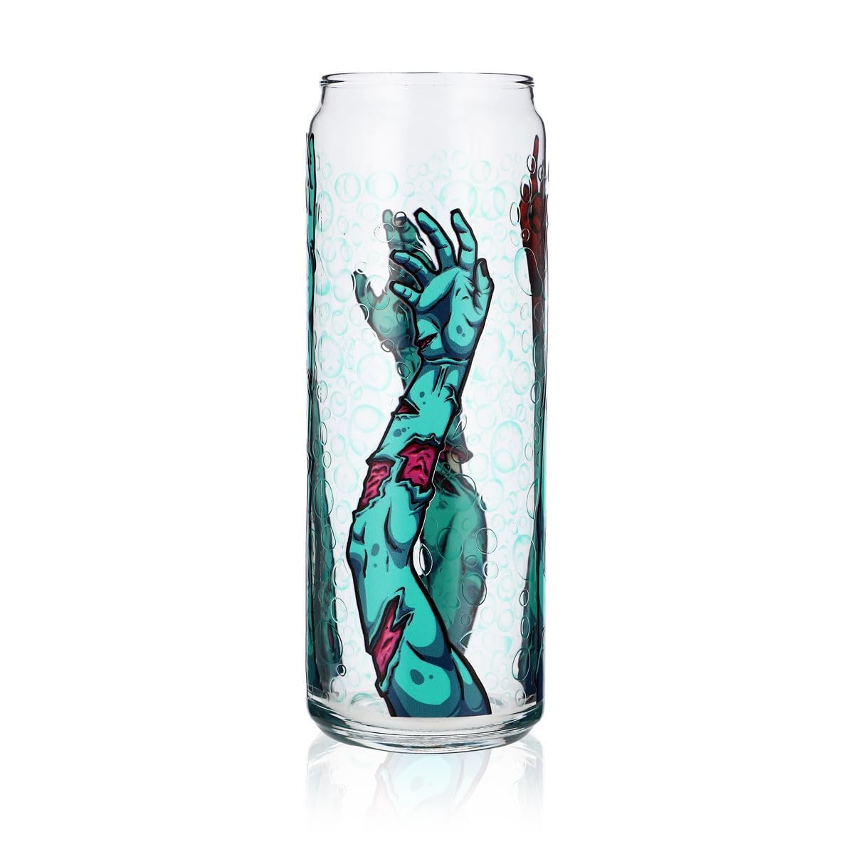 6x Szklanka Sipply z motywem Halloween Zombie Arms, nadruk UV, Can Glass 370ml – Widok 5