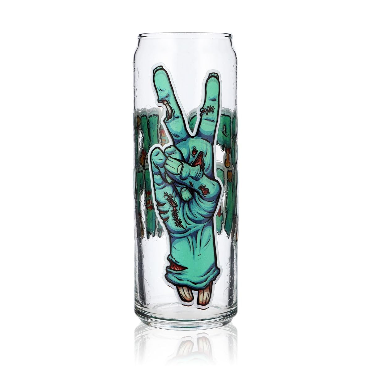 Sipply Szklanka z motywem halloweenowym Zombie Hands jako nadruk UV Can Glass 370ml