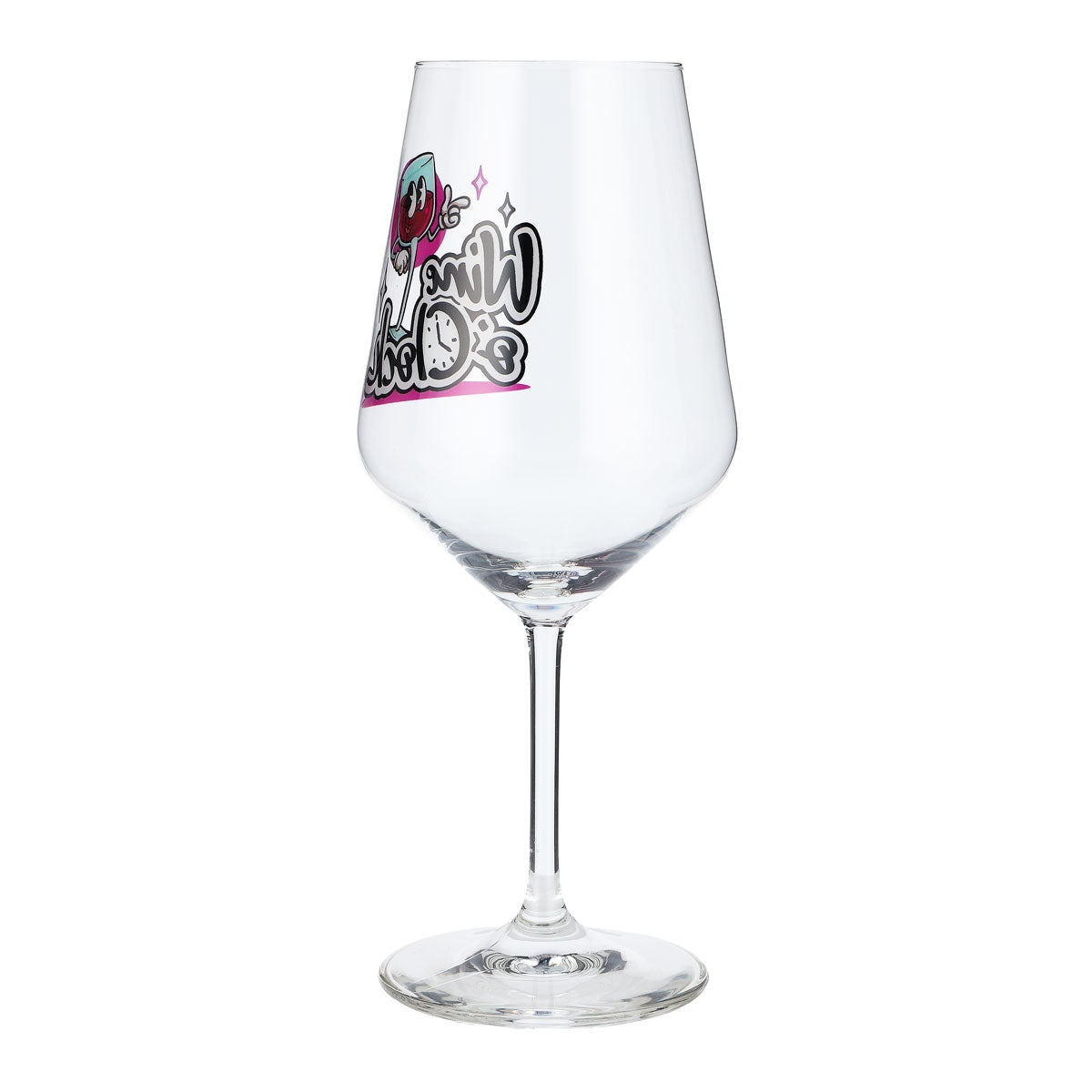 Kieliszek do wina Sipply z zabawnym napisem Wine o´Clock 0,5 l – Widok 6