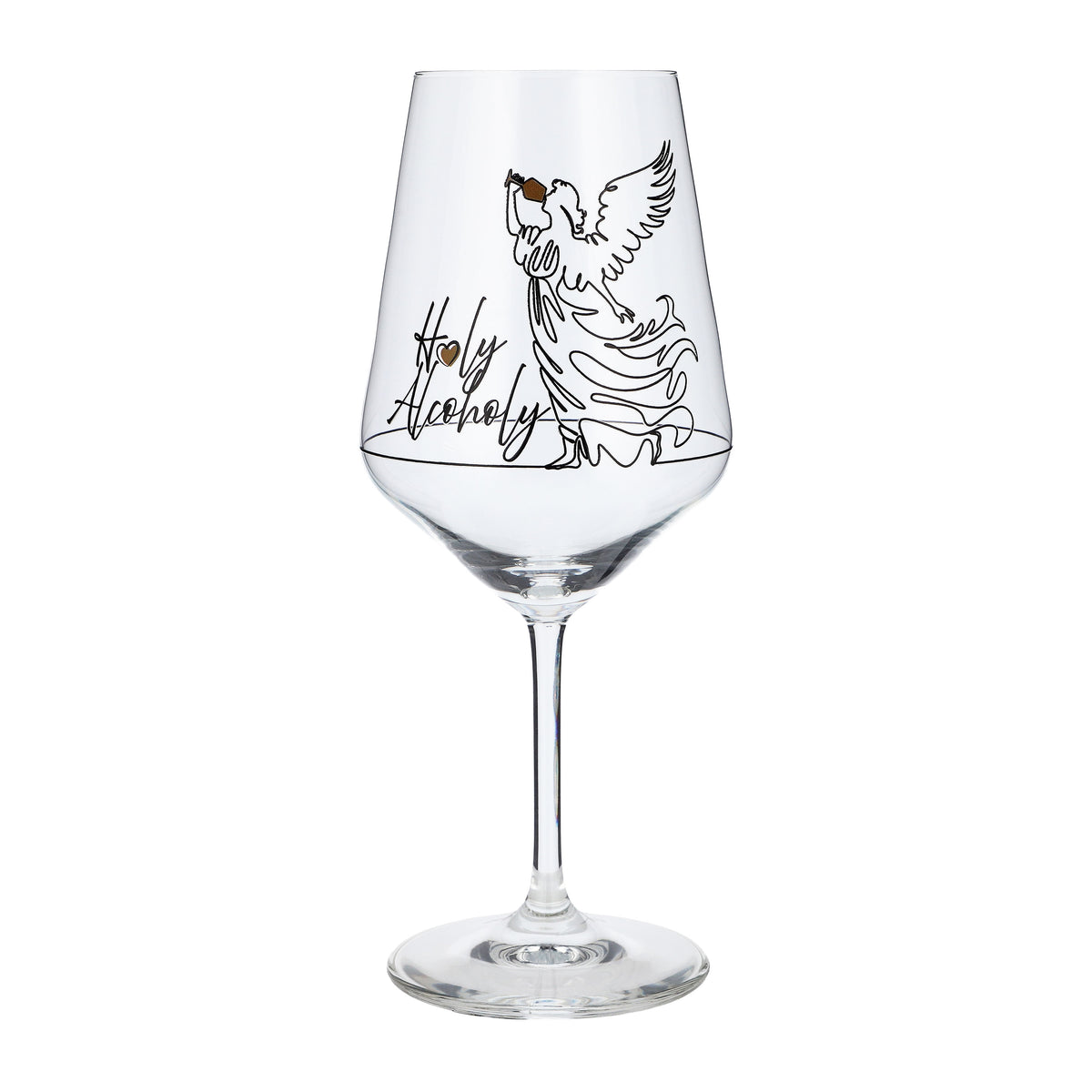Kieliszek do wina Sipply z napisem „Holy Alcoholy”, 0,5 l – Widok 2