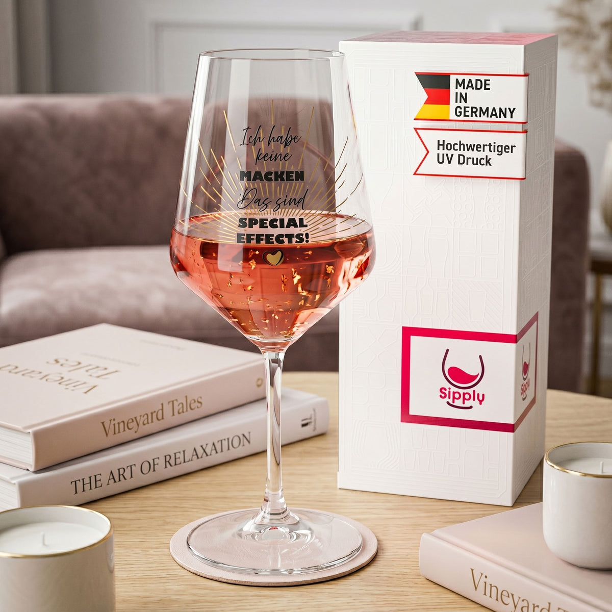 Kieliszek do wina Sipply z napisem „Special Effects”, 0,5 l – Widok 3
