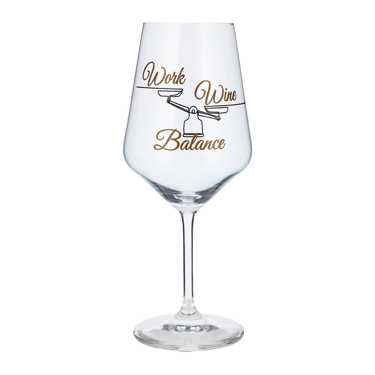 Kieliszek do wina Sipply z napisem „Work Wine Balance”, 0,5 l – Widok 2