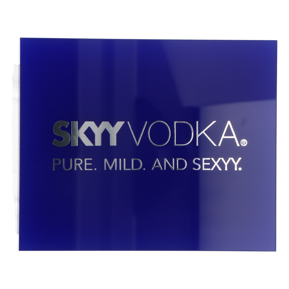 Podkładki pod szklanki Skyy Vodka, srebrny napis, niebieskie – Widok 3