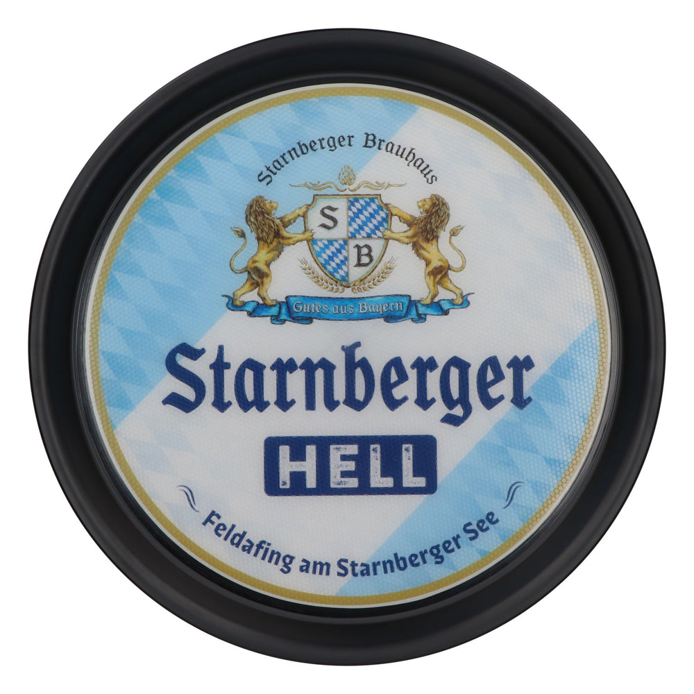 Taca na piwo Starnberger Brauhaus, 37 cm, gumowane dno, nowa, z tworzywa sztucznego, czarna