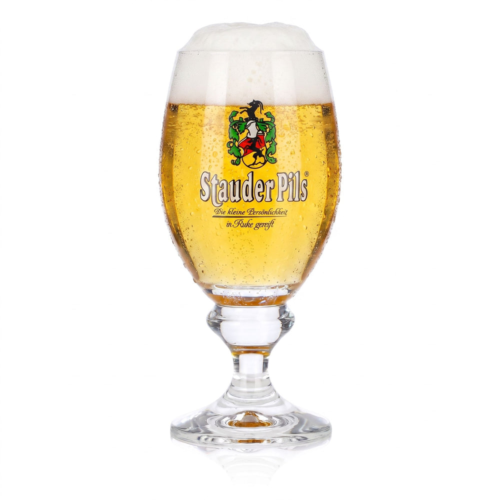 Szklanka do piwa Stauder 0,2 l, puchar z logo Stauder Pils „Rastal”