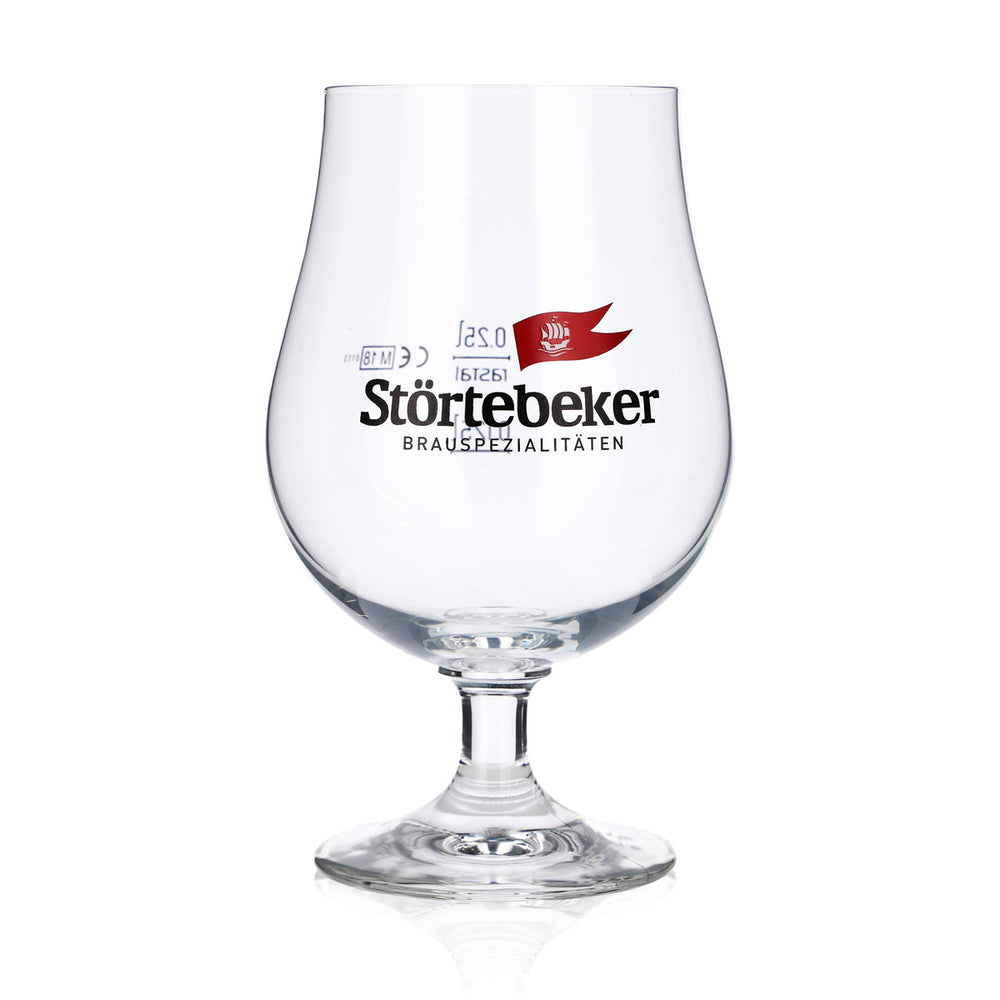 Szklanka typu Schwenker Störtebeker 0,25 l – szklanka do degustacji z nadrukiem na brzuchu i miarką Craft Beer