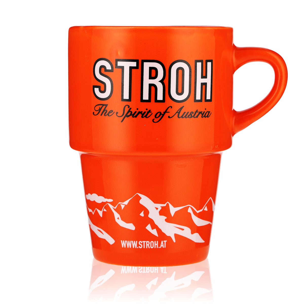 Szklanka do rumu Straw Ceramiczny kubek do kawy Pomarańczowy „Dodaj trochę STROH!”