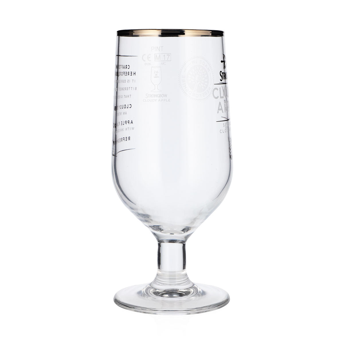 Kieliszki do piwa Strongbow Kieliszki do cydru Kieliszki do piwa Tulipan 0,58 l Złota obwódka – Widok 3