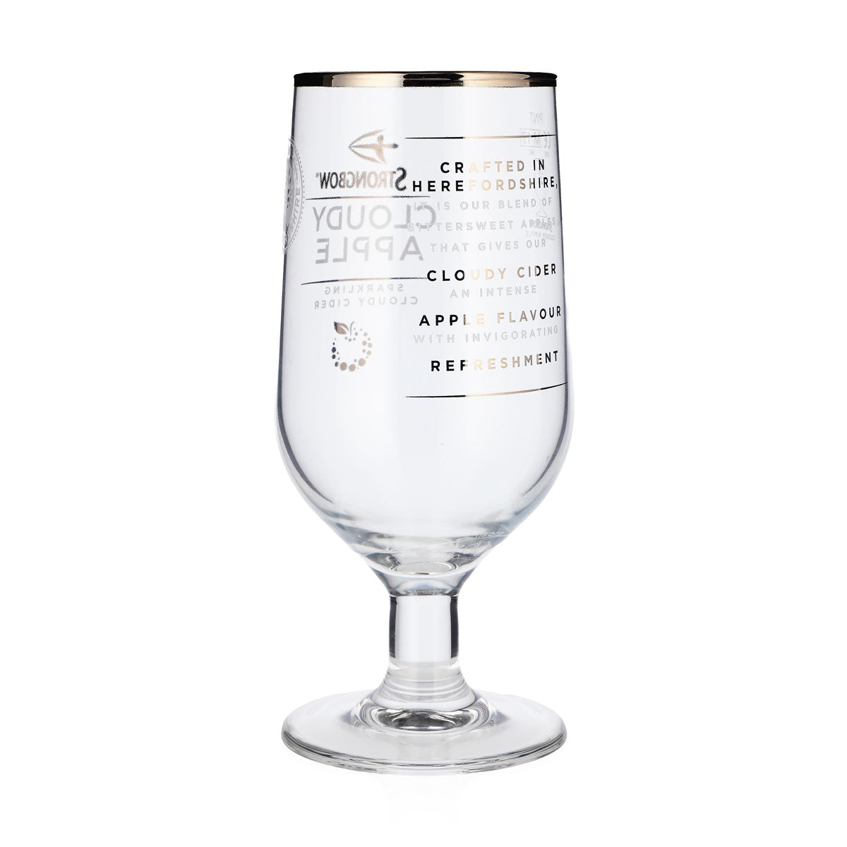 Kieliszki do piwa Strongbow Kieliszki do cydru Kieliszki do piwa Tulipan 0,58 l Złota obwódka – Widok 4