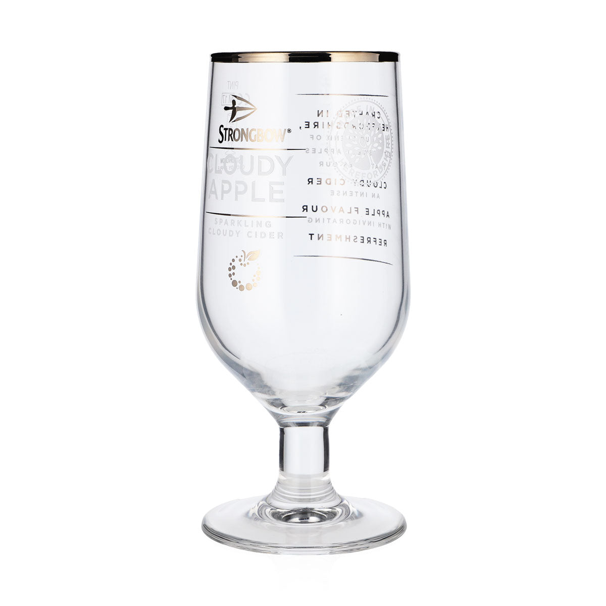 Kieliszki do piwa Strongbow Kieliszki do cydru Kieliszki do piwa Tulipan 0,58 l Złota obwódka – Widok 5