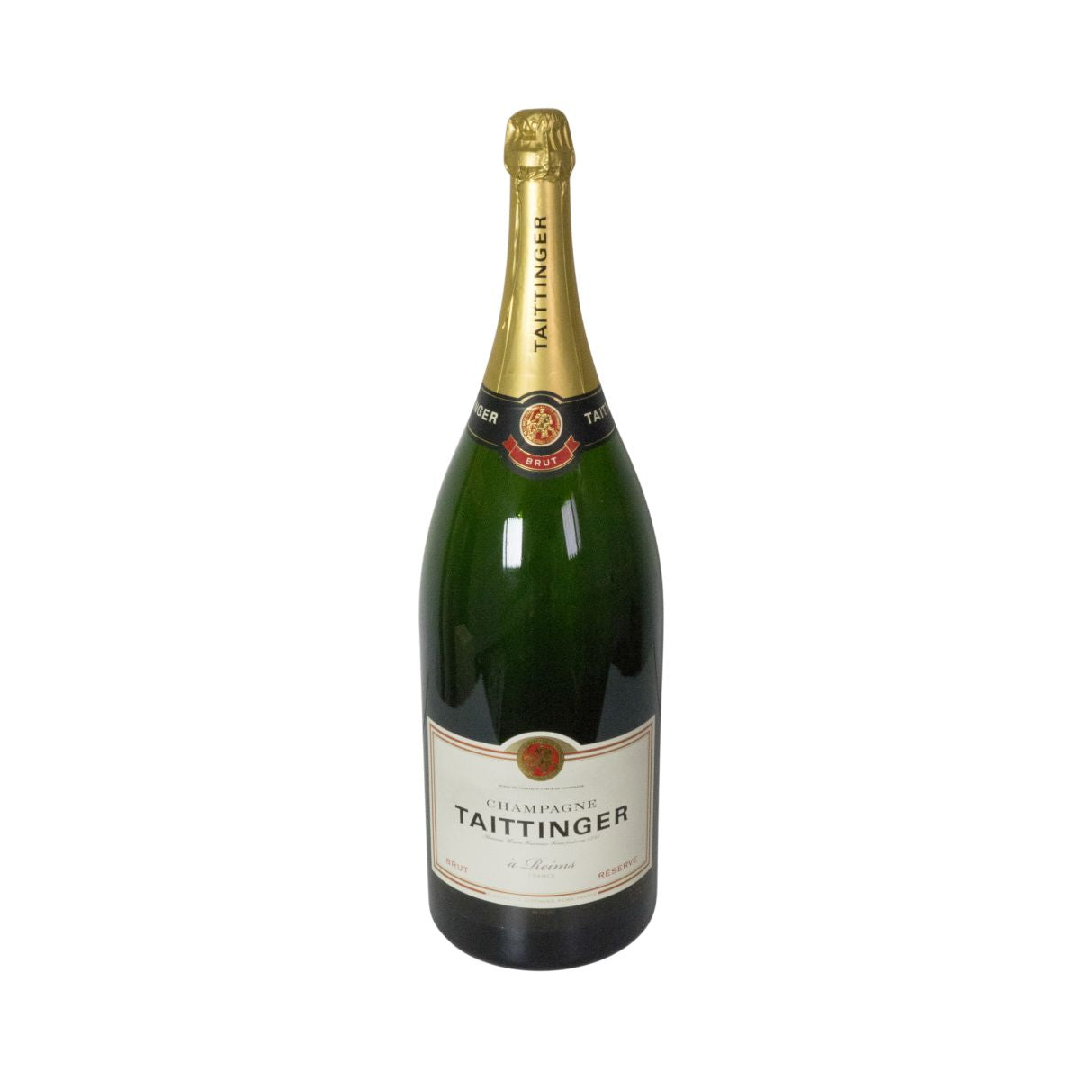 Taittinger Champagne show butelka Balthazar 12l drewniana skrzynka pusta dekoracja DUMMY