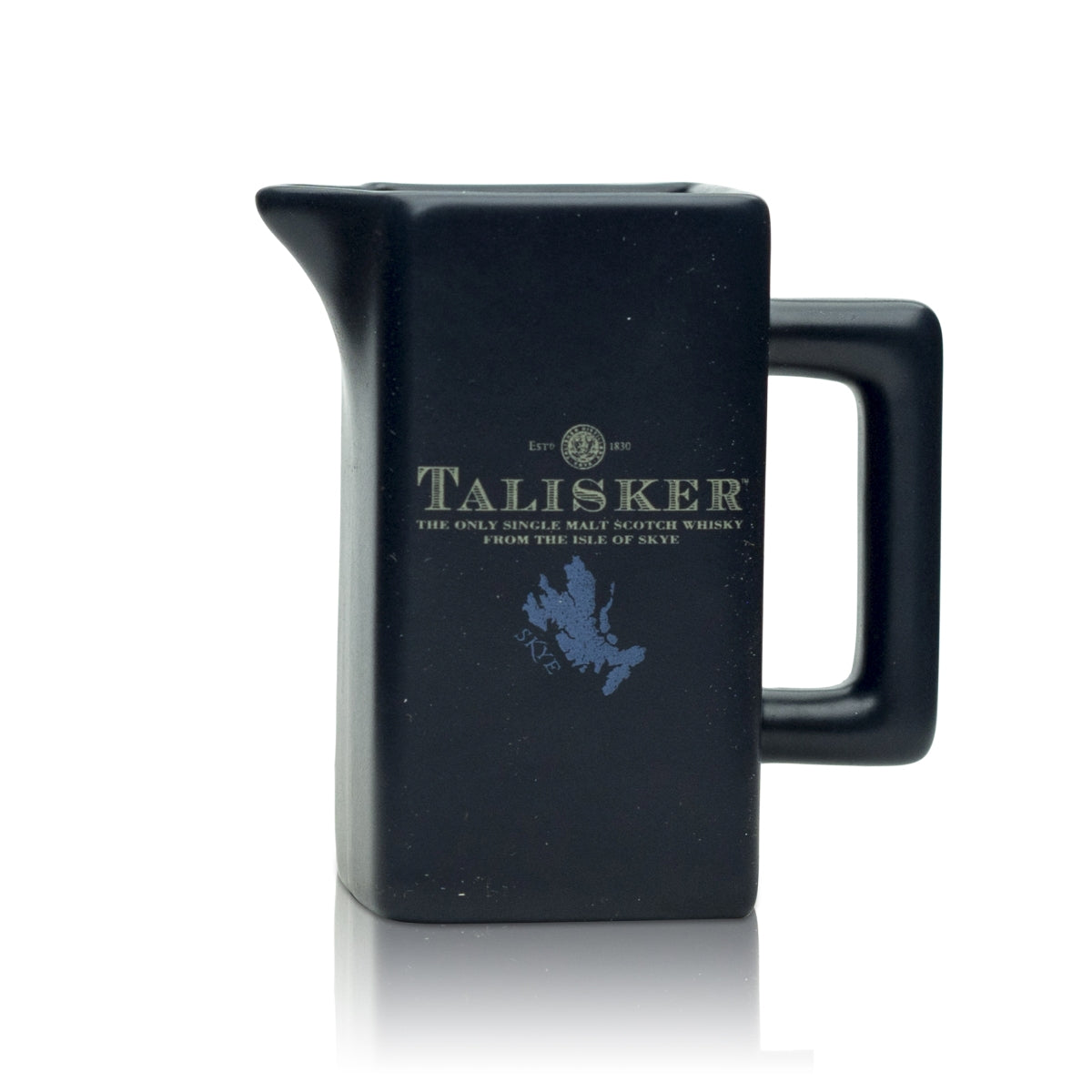 Dzbanek do whisky Talisker 100 ml z niebieskiego szkła Isle of Skye z ceramicznym nalewakiem – Widok 3