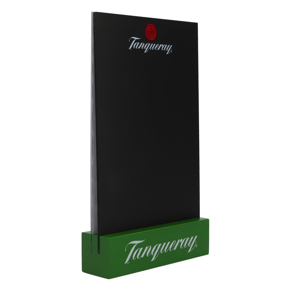 Tanqueray Gin Prawdziwa drewniana tablica kredowa Stojak stołowy Menu