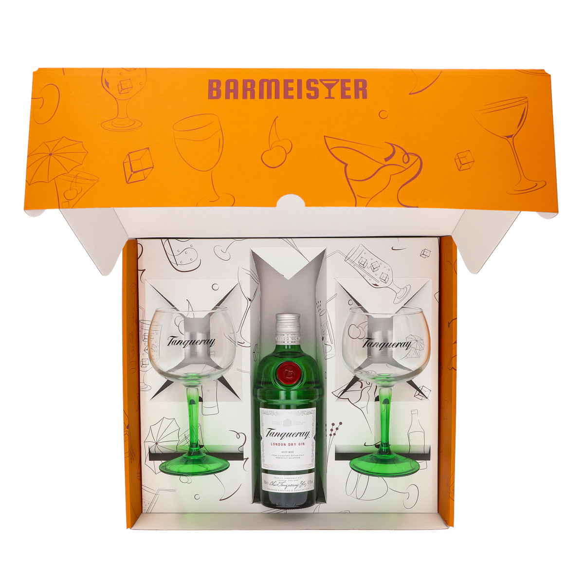 Tanqueray Gin Geschenkset 0,7l Flasche 43,1 % Vol. + Ballongläser 0,59l–Orange – Ansicht 5