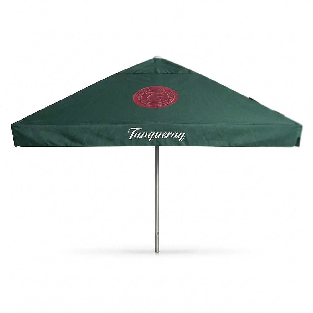 Parasol do ginu Tanqueray 3x3 m z oświetleniem LED – do browaru, lokalu gastronomicznego, ogródka piwnego