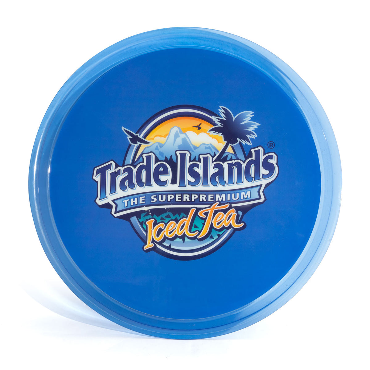 Trade Islands Taca do podawania mrożonej herbaty Taca kelnerka Okrągła taca Niebieska Średnica 37 cm
