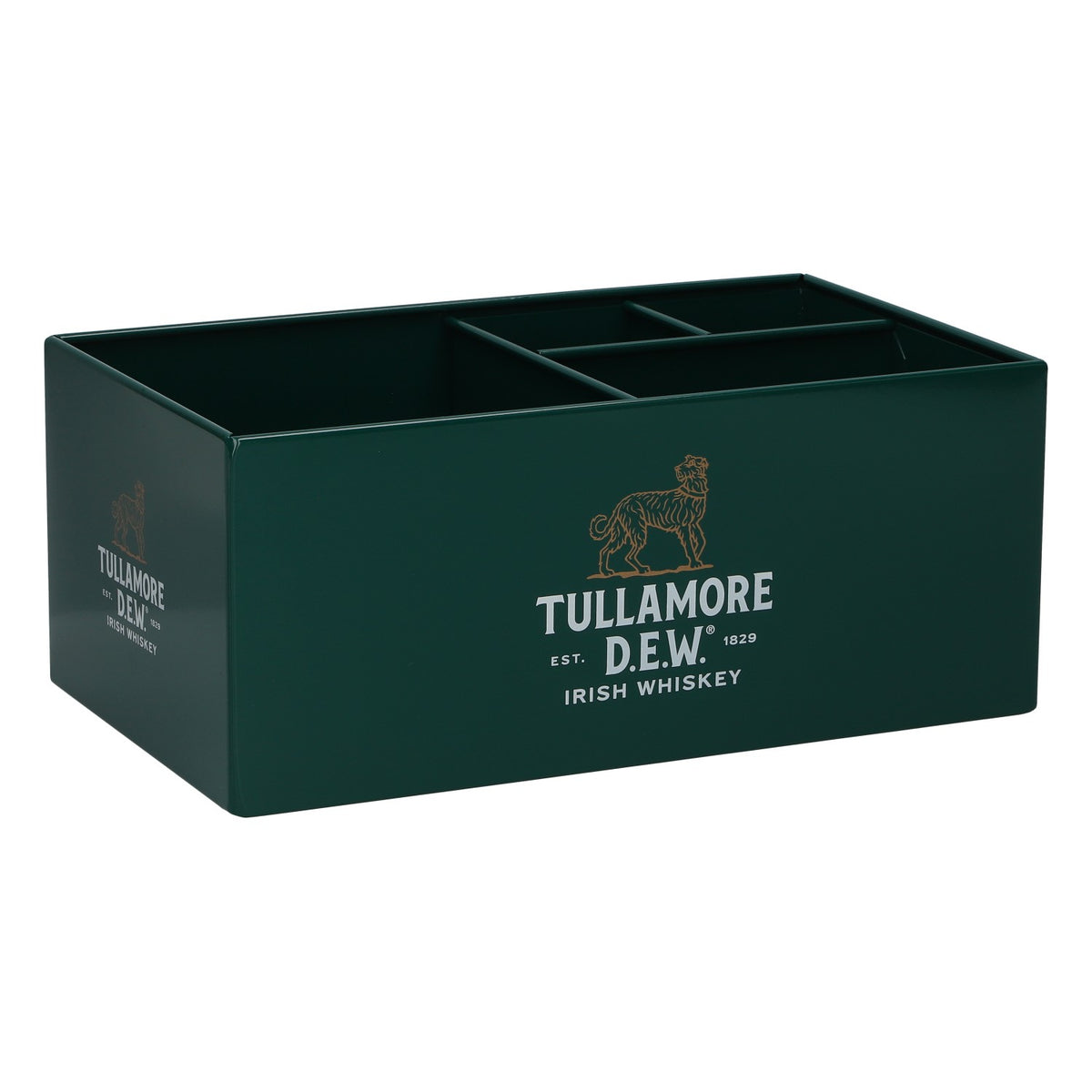 Tullamore Dew Whiskey Barcaddy 25,5 x 15 x 10,5 cm, nowy, metalowy, zielony