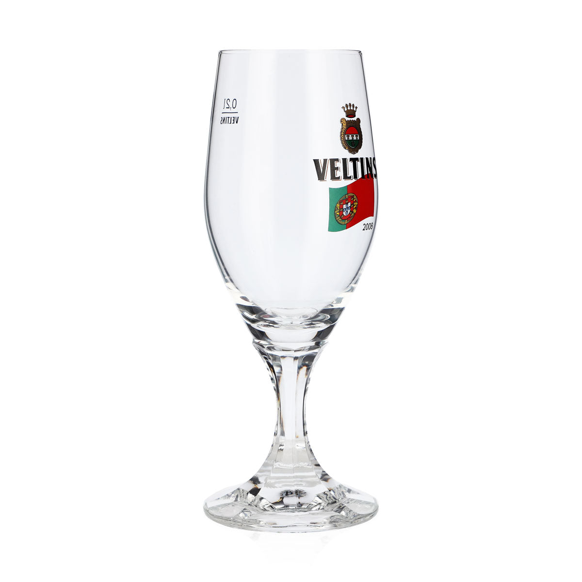 Szklanka do piwa Veltins 0,2 l, szklanka w kształcie pucharu, edycja specjalna z okazji Mistrzostw Europy 2008 w Portugalii, szklanka do piwa typu pint – Widok 2
