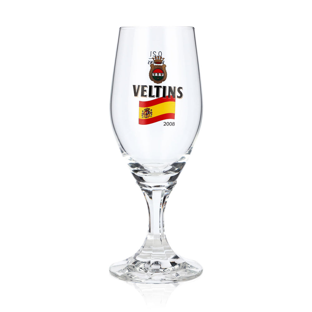 Szklanka do piwa Veltins 0,2 l, szklanka pucharowa z okazji Mistrzostw Europy 2008 w Hiszpanii, edycja specjalna, szklanka do piwa typu pils
