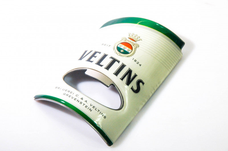 Metalowy otwieracz do butelek piwa Veltins Otwieracz do kapsli Otwieracz dźwigniowy „Etykieta”