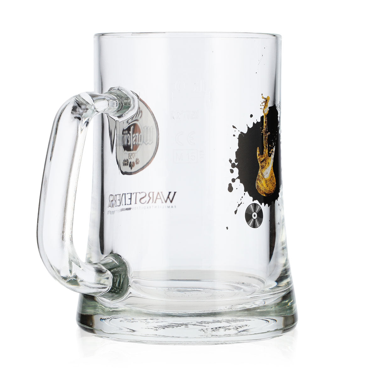 Szklanka do piwa Warsteiner 0,3 l – kufel z limitowaną serią wzorów muzycznych „Gitara” Rastal – Widok 4