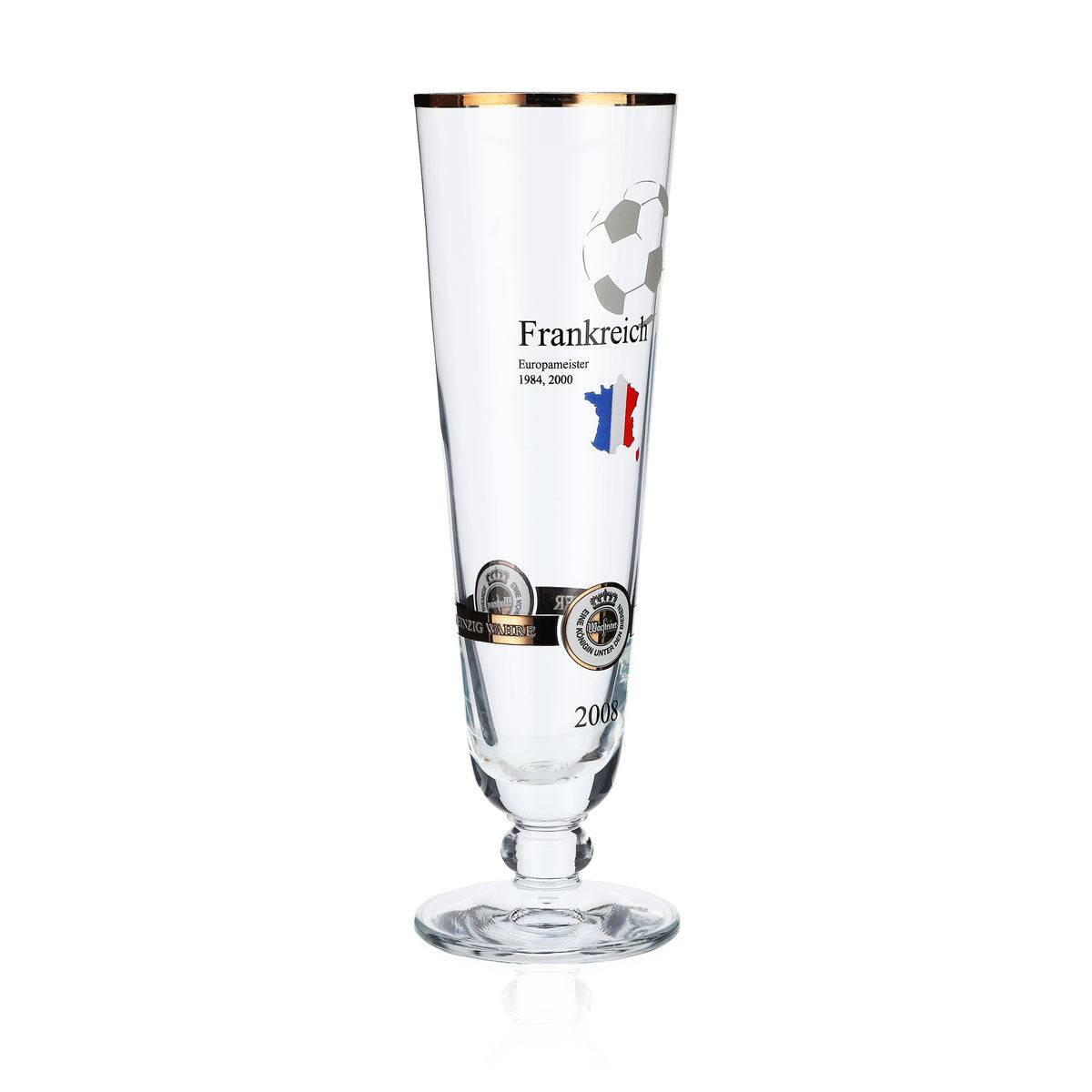 Kieliszki do piwa Warsteiner, edycja roczna EM 2008, kieliszek Nation „Francja” – Widok 2
