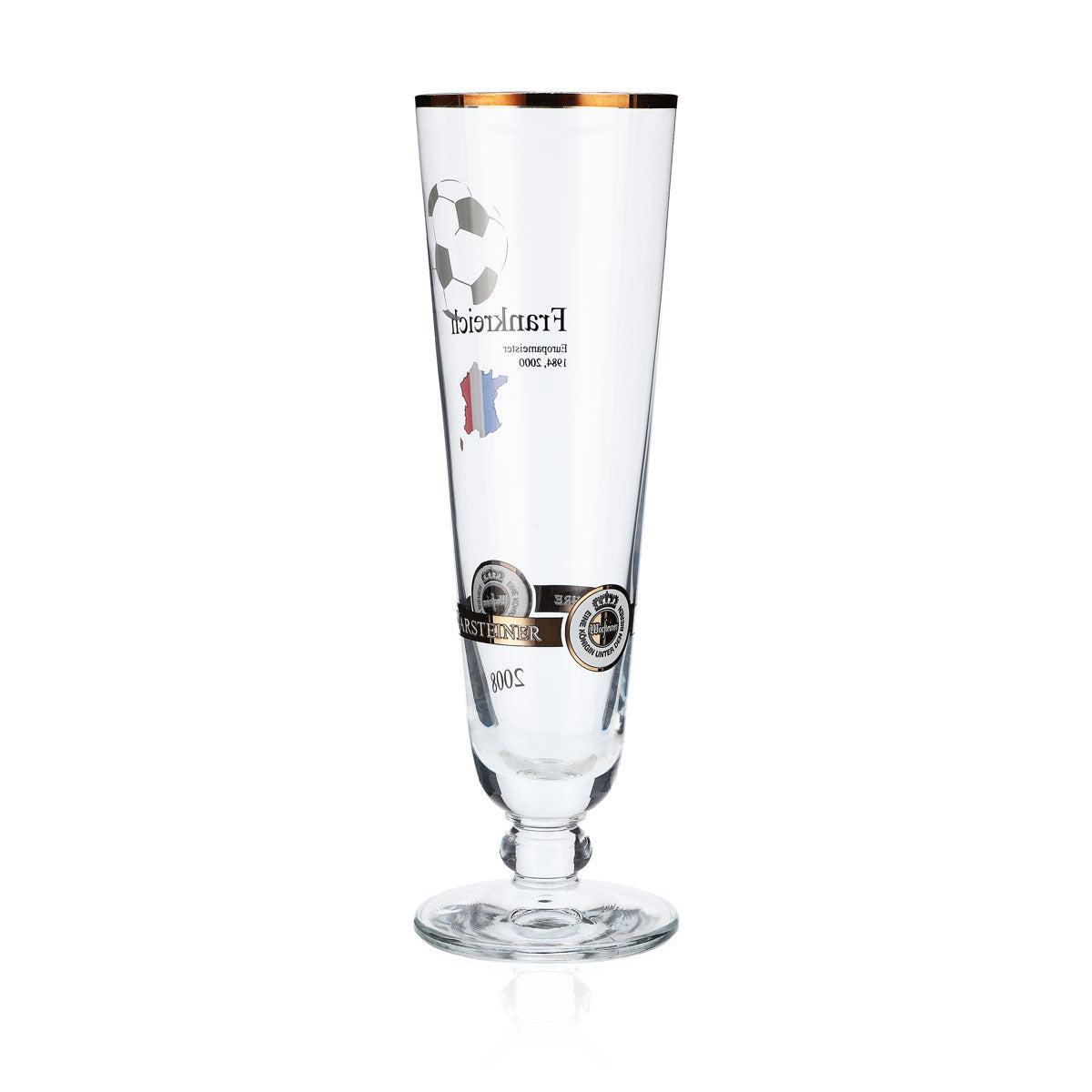 Kieliszki do piwa Warsteiner, edycja roczna EM 2008, kieliszek Nation „Francja” – Widok 3