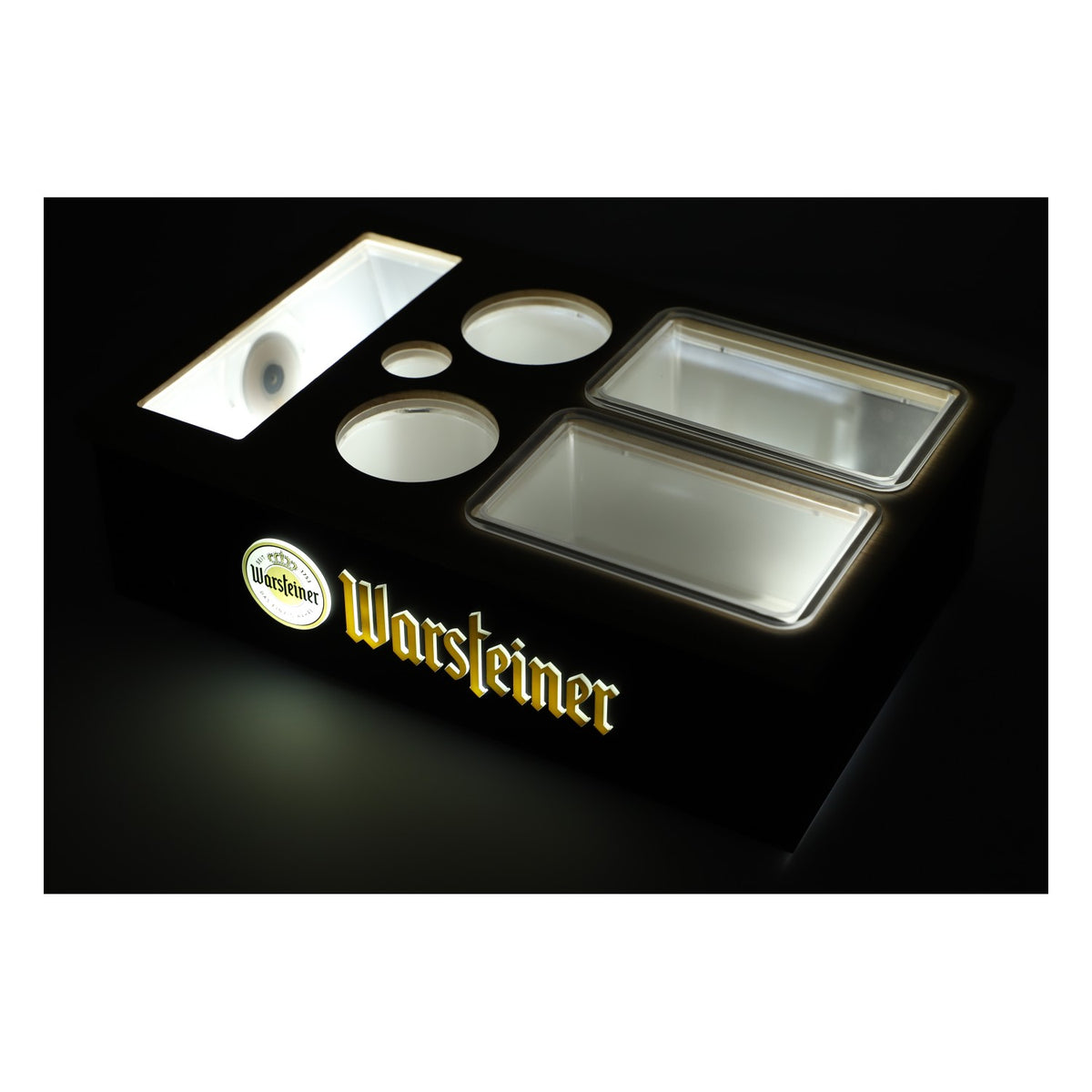 Warsteiner Piwo Reklama świetlna LED Głośnik Bluetooth Pudełko na przekąski Pudełko do serwowania