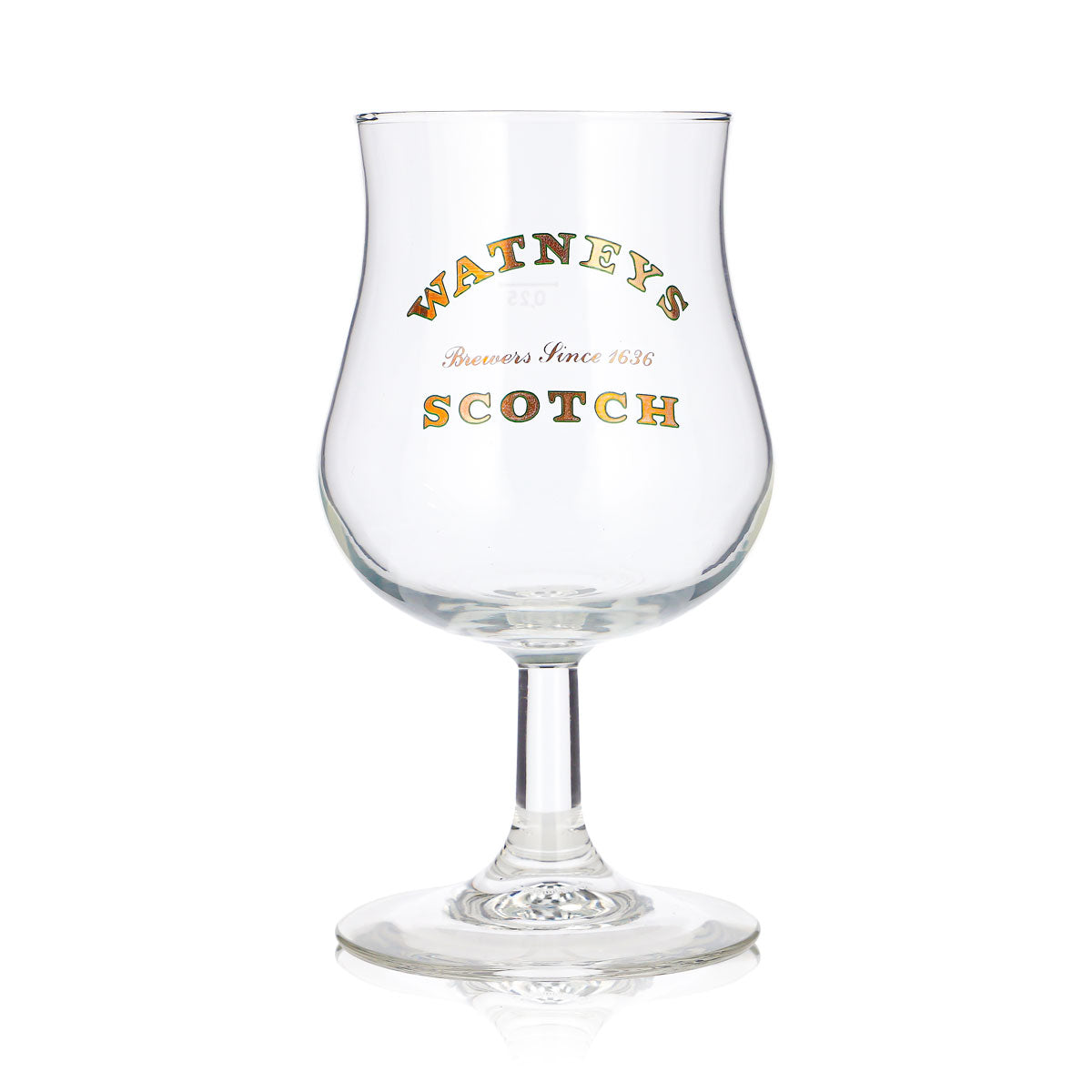 Szklanka do piwa Watney’s 0,25 l, szklanki pucharowe, szklanki na nóżce, Brewers Since 1636 SCOTCH – Widok 2