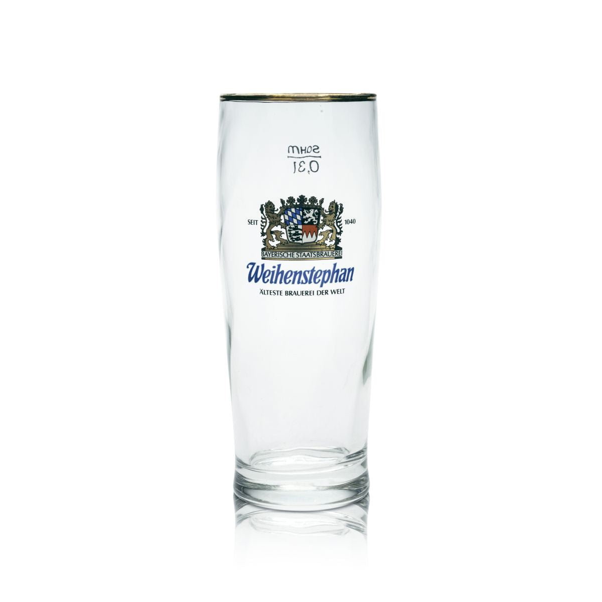 Szklanka do piwa Weihenstephan puchar do piwa 0,3l Willi kufel szklanki browar złoty brzeg