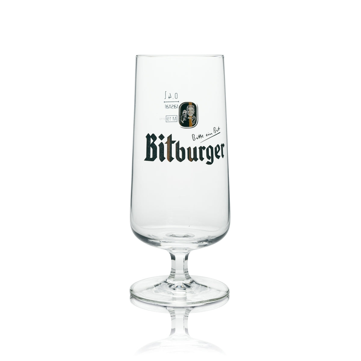 6 szklanek do piwa Bitburger 0,4 l, ekskluzywny model „Pokal Tulpe” – Widok 3