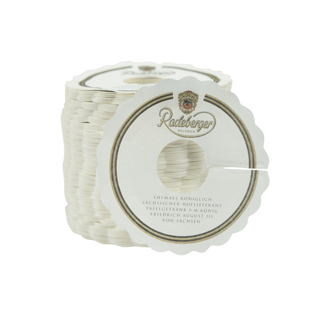 1000x Radeberger rozety do piwa pilsner collar drop szklanki gastro
