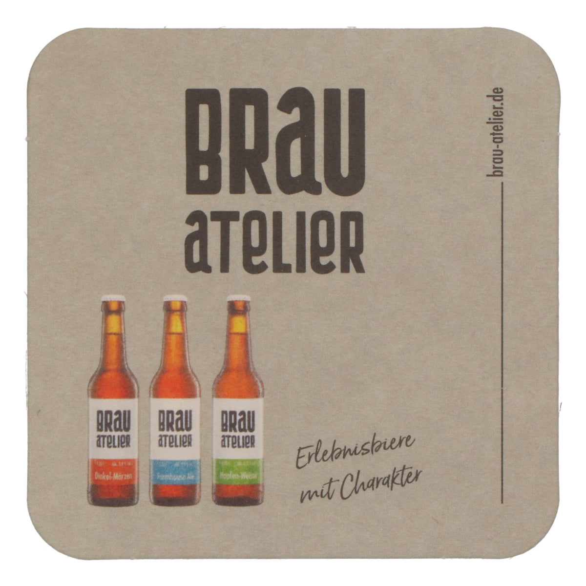 100x Brauatelier Piwo Podkładki pod piwo Podkładki pod szklanki 9,5x9,5 cm – Widok 3