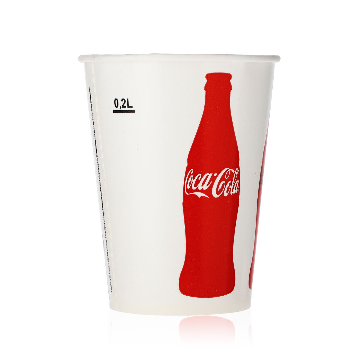 100x Coca Cola Napoje bezalkoholowe Szklanki Szklanka 0,2 l Kubek papierowy Jednorazowy – Widok 4