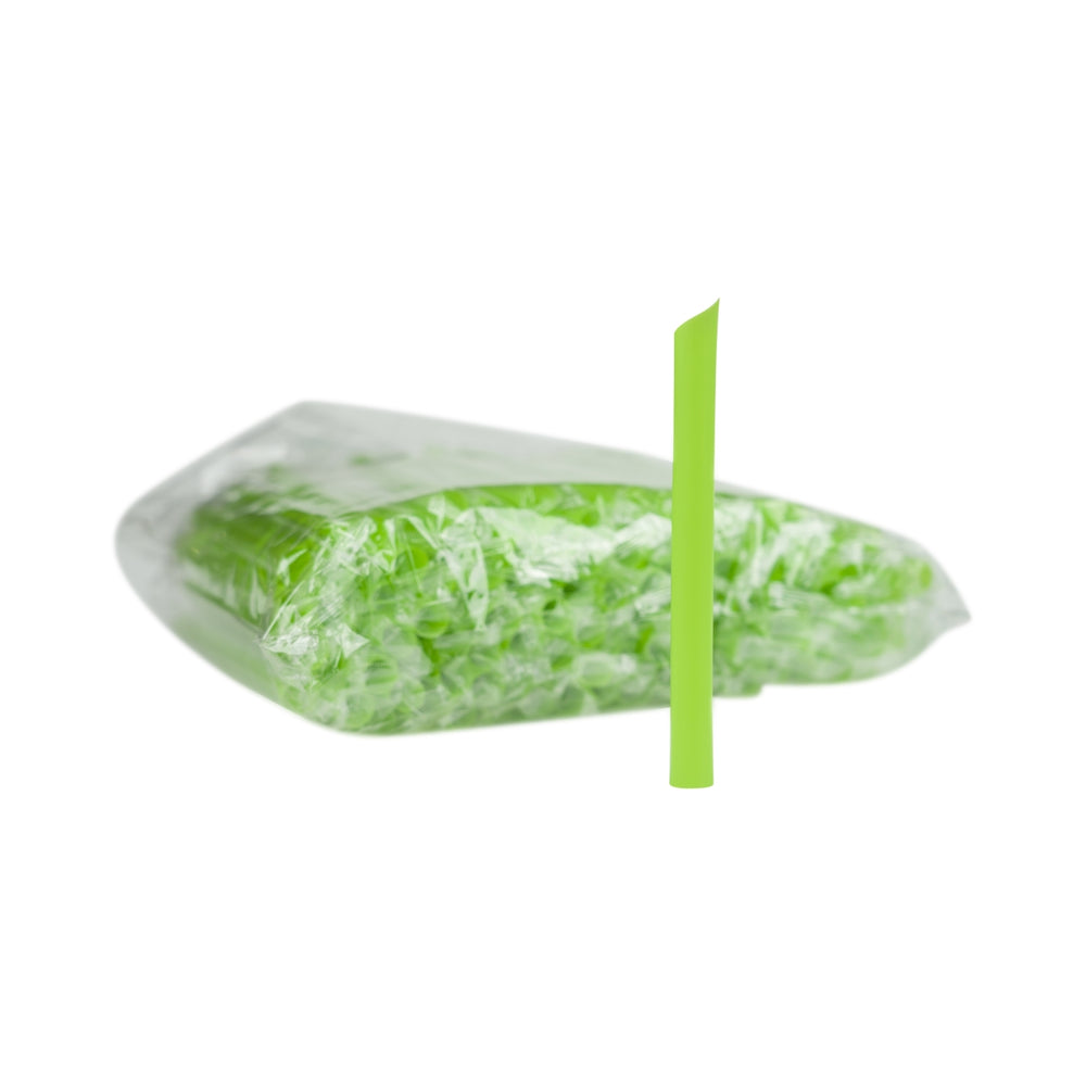 100x Jednorazowa słomka Bubble Tea zielona 15cm Słomka Jumbo Tuba Szeroka Gruba