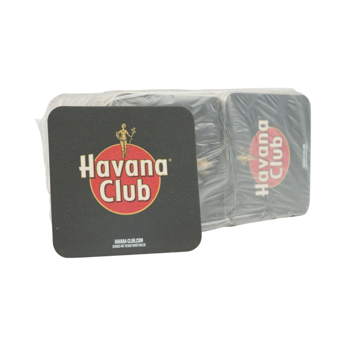 100x Havana Club Rum Coasters Black 9x9cm Filc do piwa Szklany stół – Widok 3