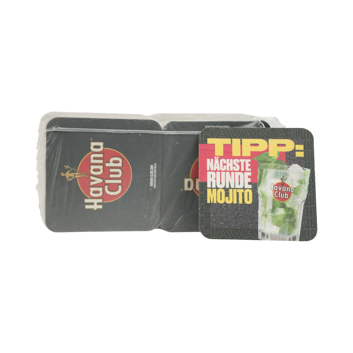 100x Havana Club Rum Coasters Black 9x9cm Mojito Piwo Filc Szklanka – Widok 5