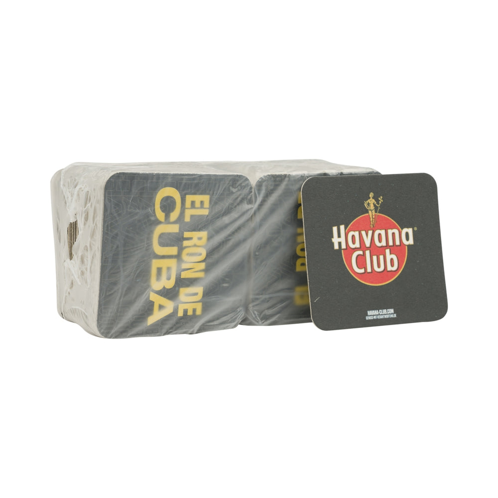 100x Havana Club Rum Coasters Black 9x9cm Filc do piwa Szklany stół