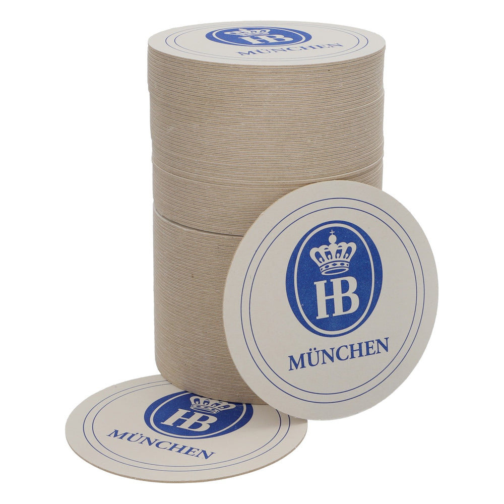 100x HB München Podkładki pod piwo Podkładki kartonowe Podkładki pod szklanki Średnica 10,5 cm