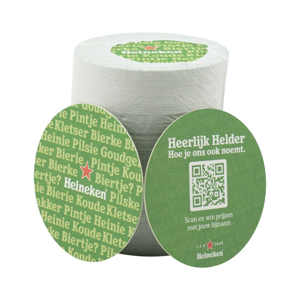 100x podkładki pod piwo Heineken Ø10,5 cm Coaster Beer Cover Mat Ochrona przed kapaniem