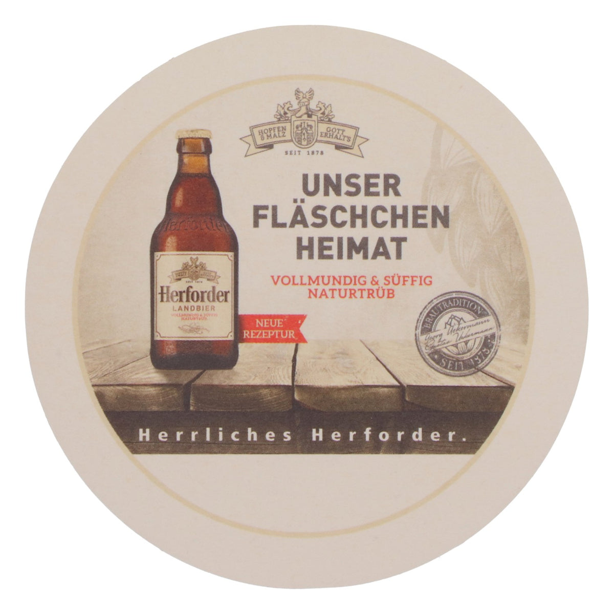 100x podkładki pod piwo z browaru Herforder Brauerei  „Unser Fläschchen Heimat” – Widok 4