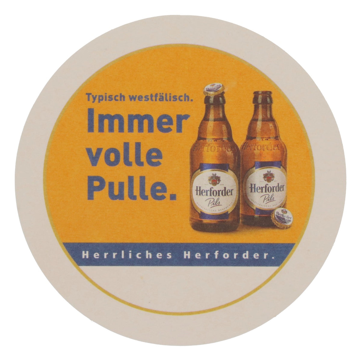 100x podkładki pod piwo z browaru Herforder Brauerei „Immer volle Pulle” – Widok 3