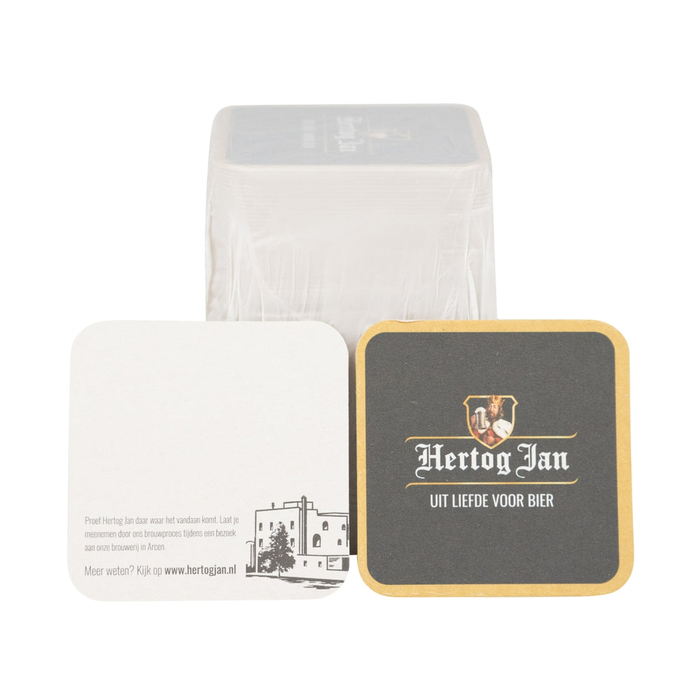 100x Podstawki Hertog Jan Kwadratowe podstawki 9x9cm Ochrona przed kapaniem